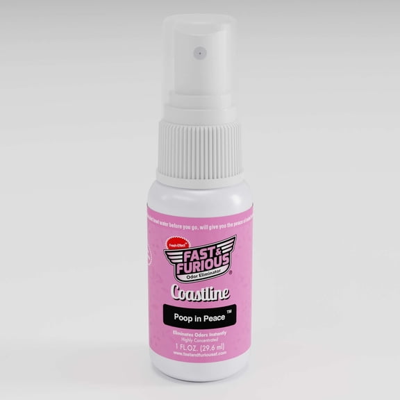 Fast & Furious Odor Eliminator Poop In Peace Before-You-Go Toilet Spray, Coastline Scent, 1 fl. oz.