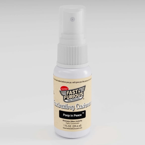 Fast & Furious Odor Eliminator Poop In Peace Before-You-Go Toilet Spray, Fascinating Cashmere Scent, 1 fl. oz.