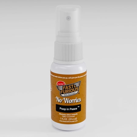 Fast & Furious Odor Eliminator Poop In Peace Before-You-Go Toilet Spray, No Worries Scent, 1 fl. oz.