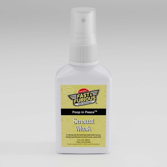 Fast & Furious Odor Eliminator Poop In Peace Before-You-Go Toilet Spray, Sensual Musk Scent, 2 fl. oz.