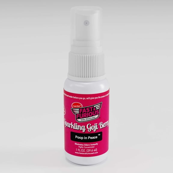 Fast & Furious Odor Eliminator Poop In Peace Before-You-Go Toilet Spray, Sparkling Goji Berry Scent, 1 fl. oz.