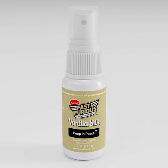 Fast & Furious Odor Eliminator Poop In Peace Before-You-Go Toilet Spray, Vanilla Silk Scent, 1 fl. oz.
