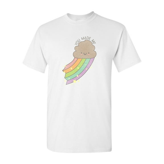 Poop Rainbow You Made Me BeanePod Artworks Art Funny DT Adult T-Shirt Tee