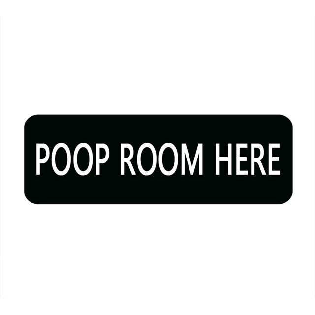Poop Room Here Sign, 10 × 3 Inch, Stylish & Prominent Design, Perfect