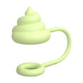 thumbnail image 1 of Poop Silicone Straw Covers for Stanley Tumblers, Compatible with 30oz & 40oz, Fits 10mm Straws, Fun & Secure Cap Outdoor Straw Sleeve Overflow Stopper (2 Pack, Green), 1 of 3