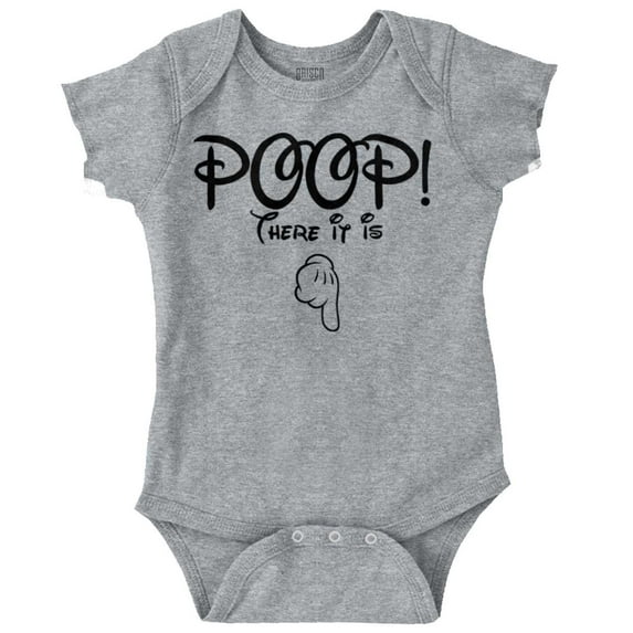 Poop There It Is Potty Training Romper Boys or Girls Infant Baby Brisco Brands 12M