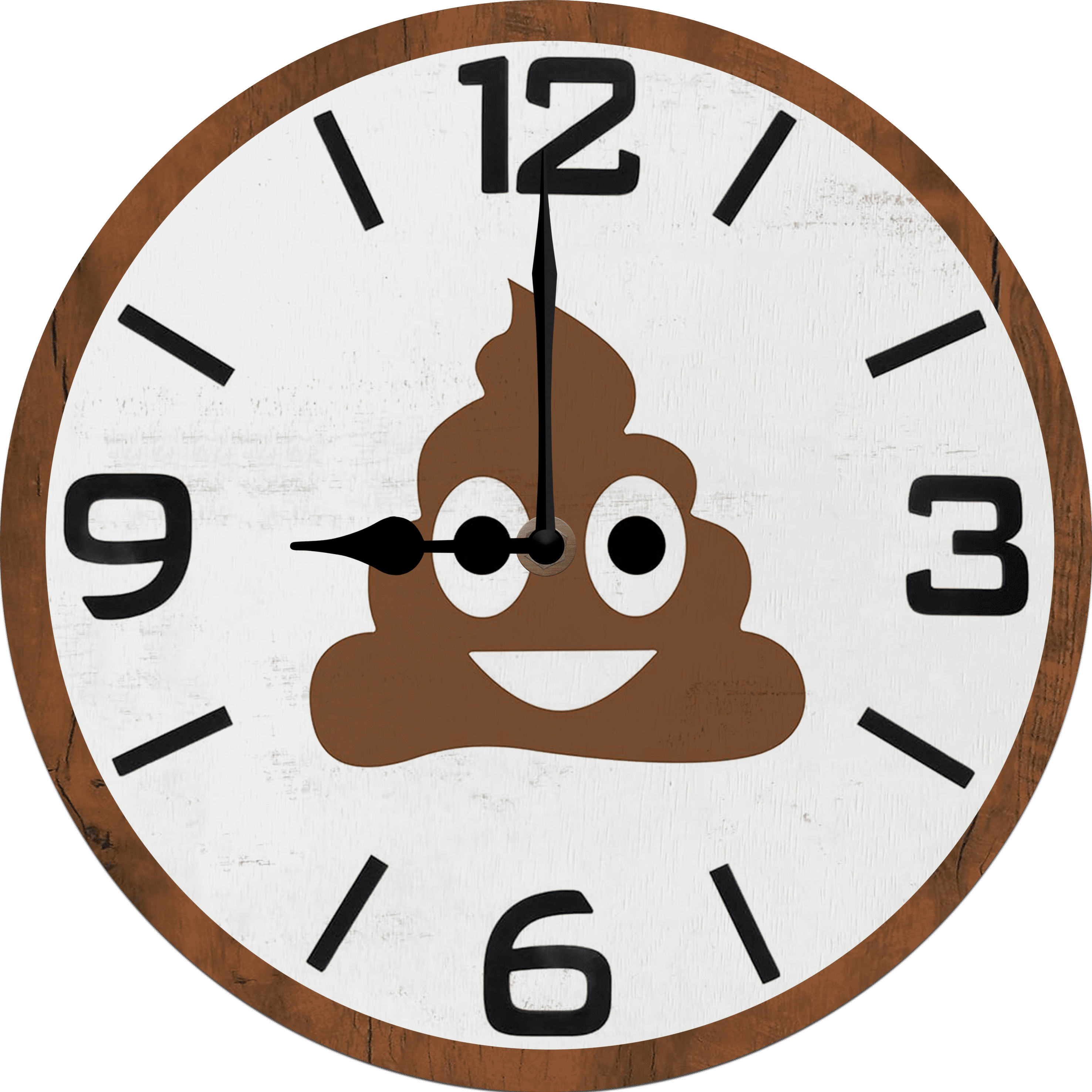 Poop Time Wall Clock 10 Inches Funny Clock for Man Fun Wall Clock for ...