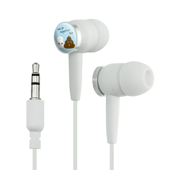 Poop Toilet Paper Funny Emoji Friends Novelty In-Ear Earbud Headphones