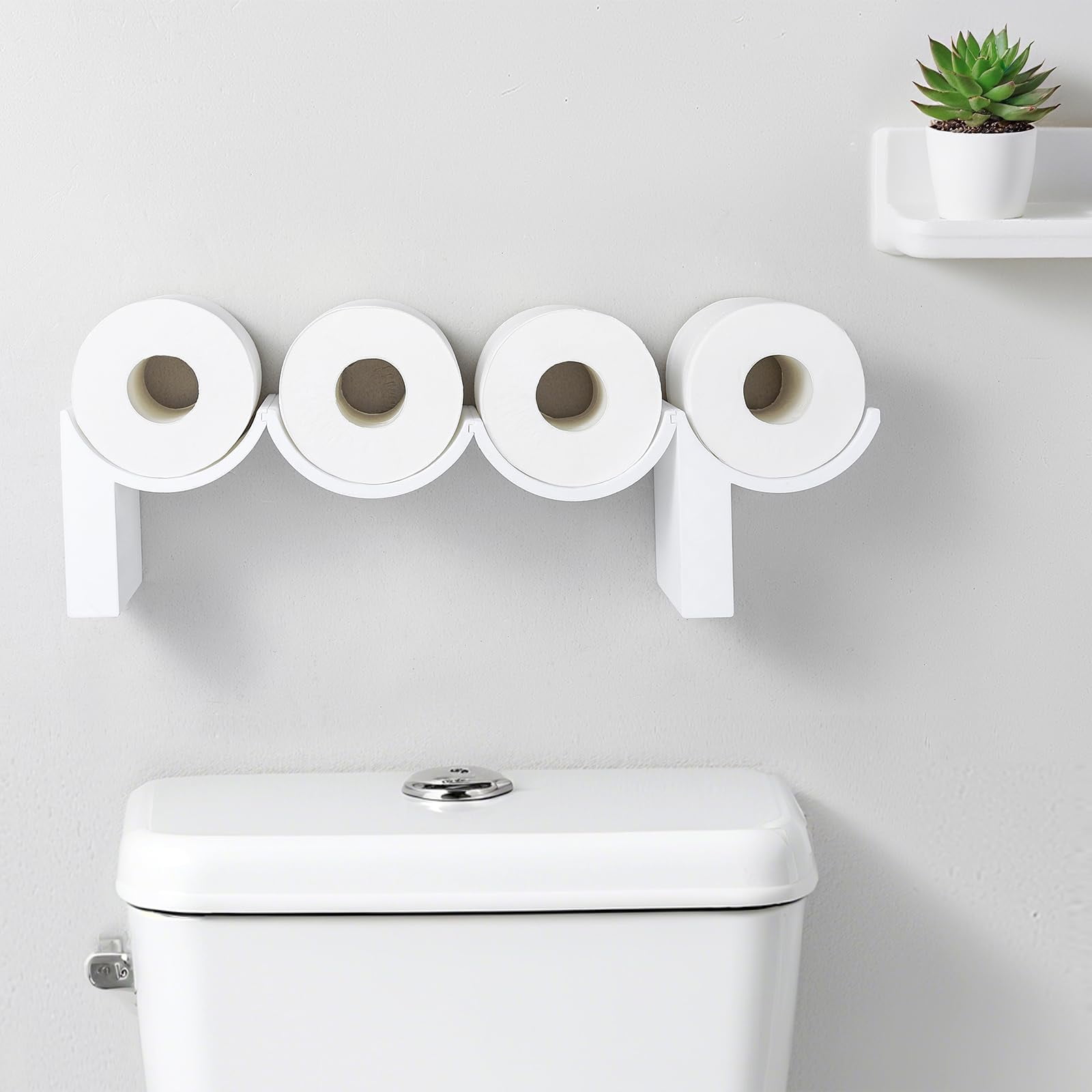 Astronaut Toilet Paper Holder - Golden Resin Wall-Mounted Tissue Roll Dispenser