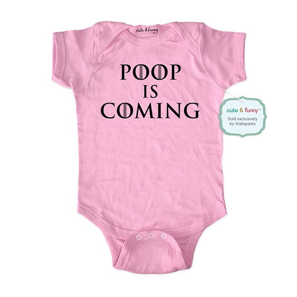 Poop is Coming (design2) parody - cute & funny baby one piece bodysuit - Great Baby Shower gift
