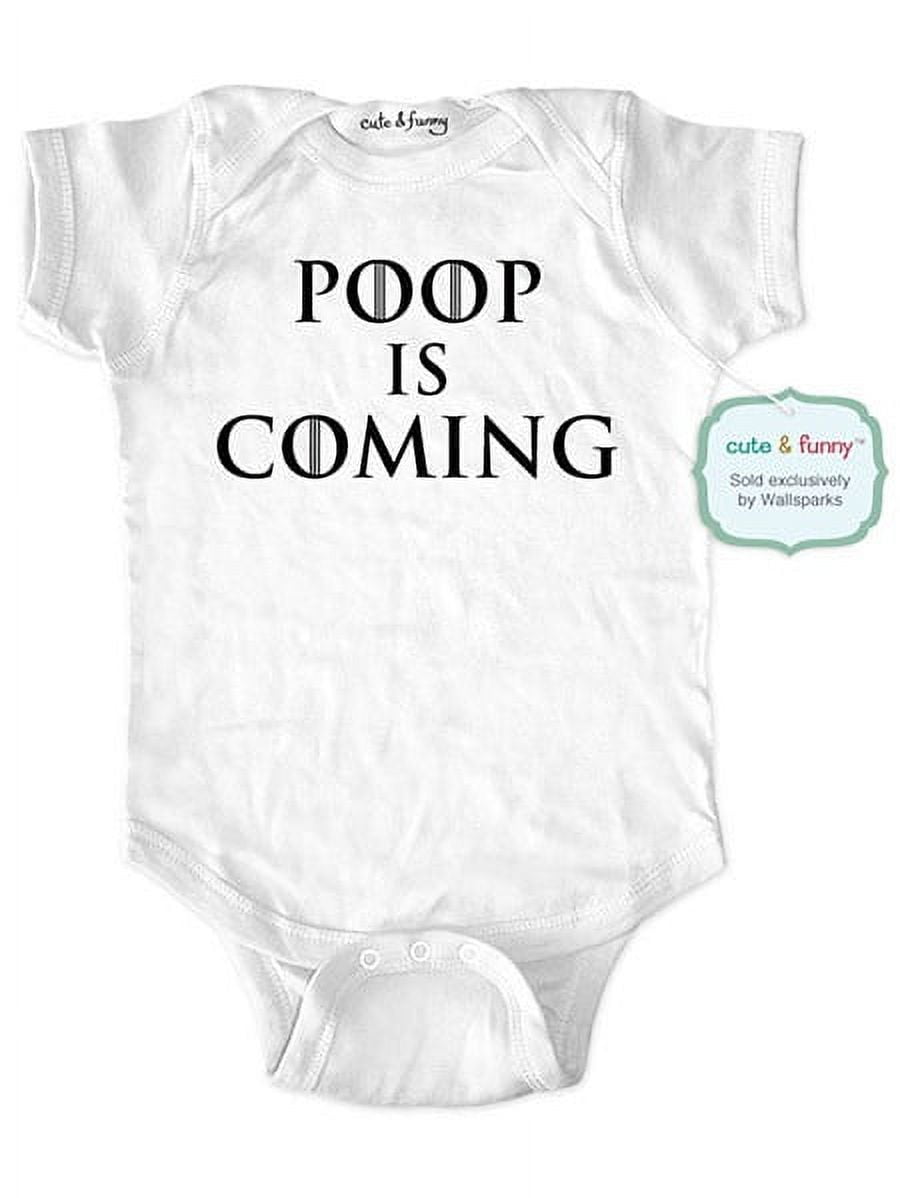 Poop is Coming (design2) parody - cute & funny baby one piece bodysuit - Great Baby Shower gift