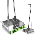 thumbnail image 1 of Pooper Scooper For Large Dogs Dog Heavy Duty Long Handle Metal Tray Rake Shovel Set Extremely Durable Stainless Steel Dustpan No Bending Clean Up Yard Grass., 1 of 7