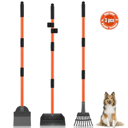 Pooper Scooper for Dogs, Pooper Scooper, Heavy-Duty Poop Scooper, Metal Dog Scooper Set