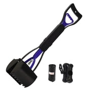 BN-LINK Pooper Scooper with Waste Bags & Storage Box, 23.6'' Foldable Unbreakable Dog Poop Scooper, Long-Handle Lightweight Poop Grabber for Small/Medium/Large Dogs