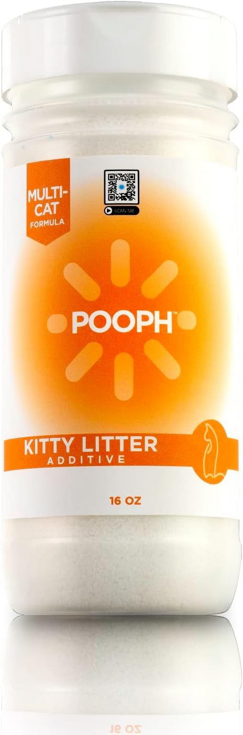 Pooph Kitty Litter Box Powder Additive, Cat Litter Box Deodorizer, 16