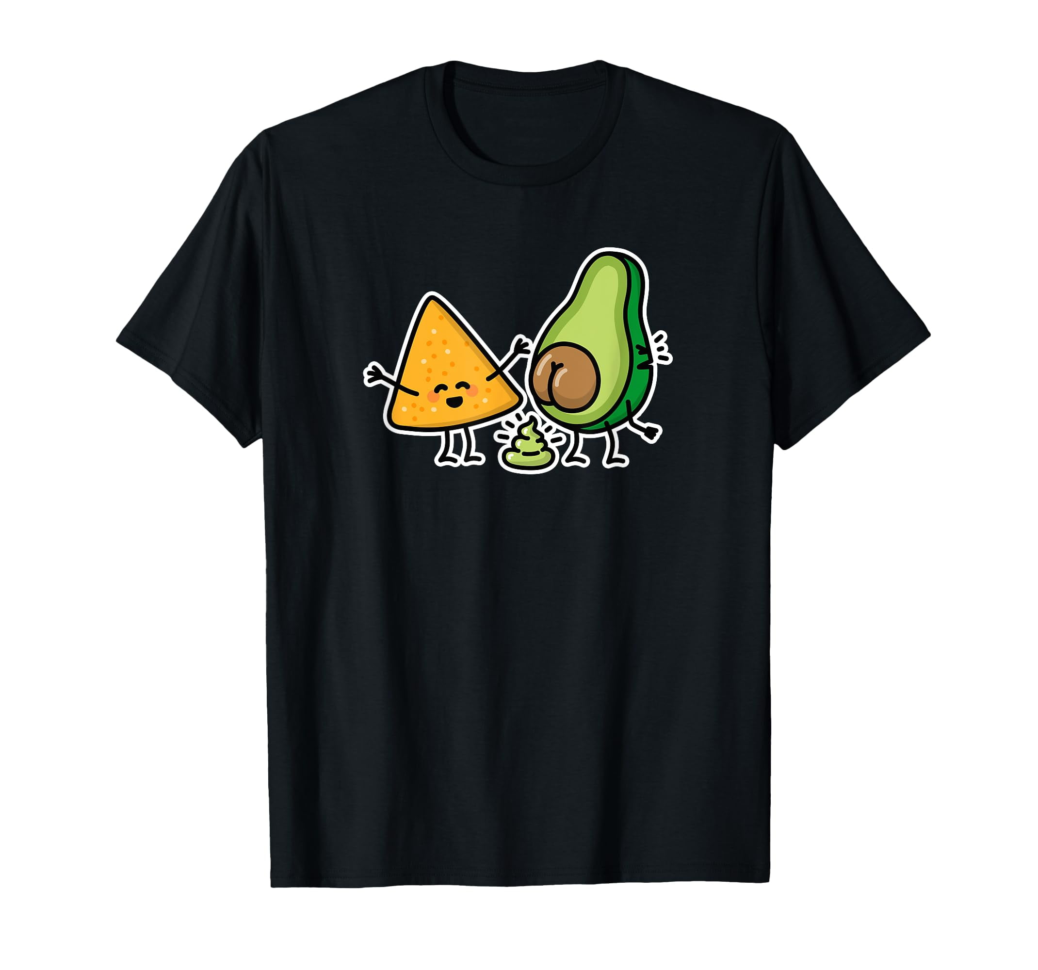Pooping Avocado Tortilla chips guacamole guac turd vegan TShirt