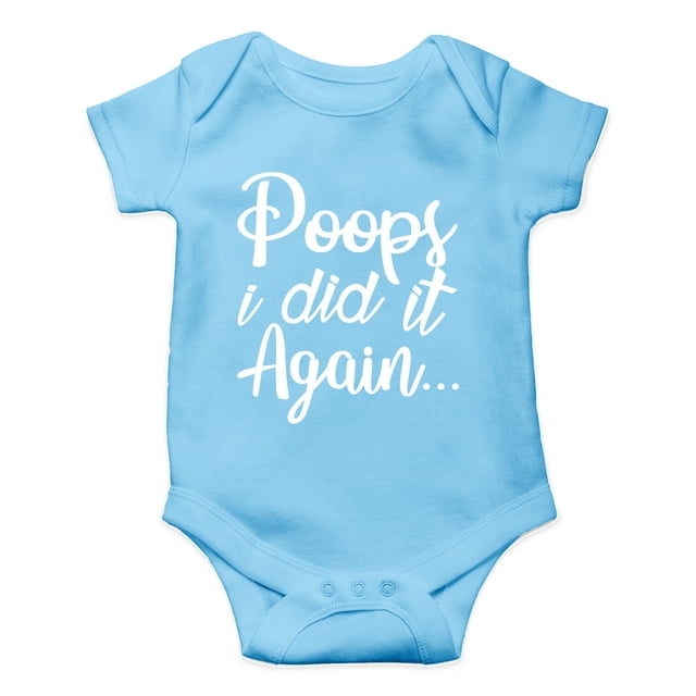 Poops, I Did It Again - Funny Parody Song, Oh Baby, Baby - Cute One-Piece Infant Baby Bodysuit