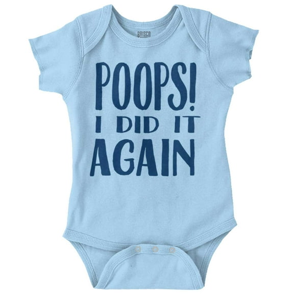 Poops I Did it Again Potty Training Romper Boys or Girls Infant Baby Brisco Brands 12M