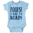 thumbnail image 1 of Poops I Did it Again Potty Training Romper Boys or Girls Infant Baby Brisco Brands 18M, 1 of 6