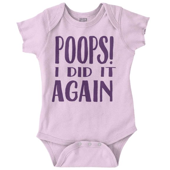 Poops I Did it Again Potty Training Romper Boys or Girls Infant Baby Brisco Brands 24M