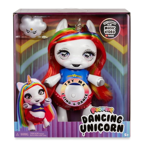 Poopsie Dancing Unicorn Rainbow Brightstar Dancing and Singing Unicorn Doll (Battery-Powered Robotic Toy)