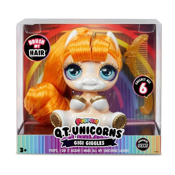 Poopsie Q.T. Unicorns Gigi Giggles Collectible Peach-Colored Unicorn