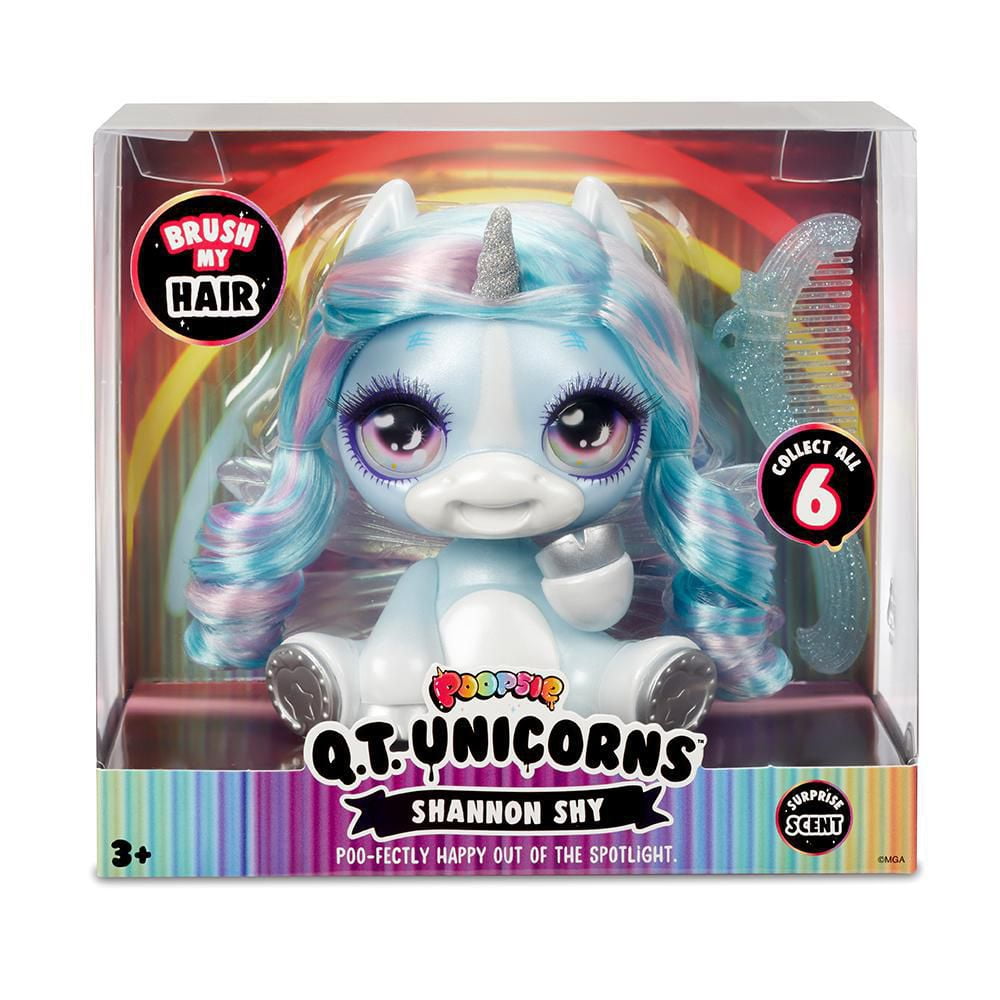 Poopsie Q.T. Unicorns Shannon Shy – Cute, Collectible Blue Unicorn