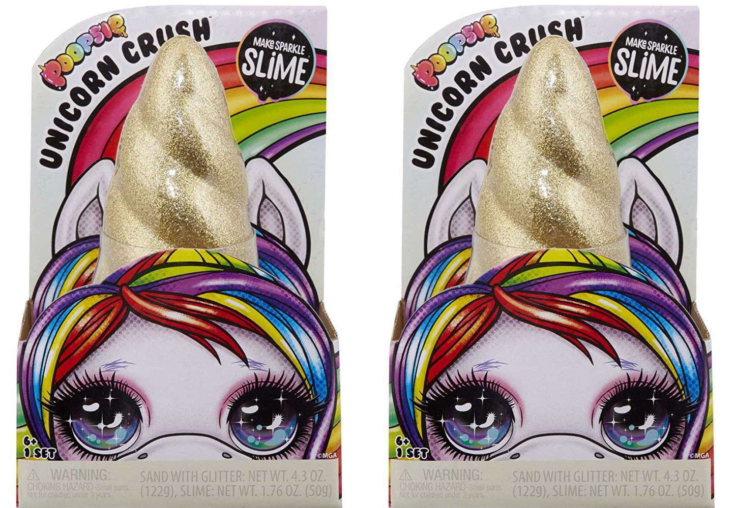 Poopsie Slime Surprise! Unicorn Crush Series 1 (Gold Horn) LOT of 2 Mystery Packs