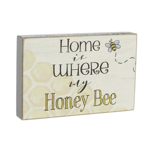 Poor Boy Woodworks Mini Wood Block Sign (Beautifull) Bee You Tiful