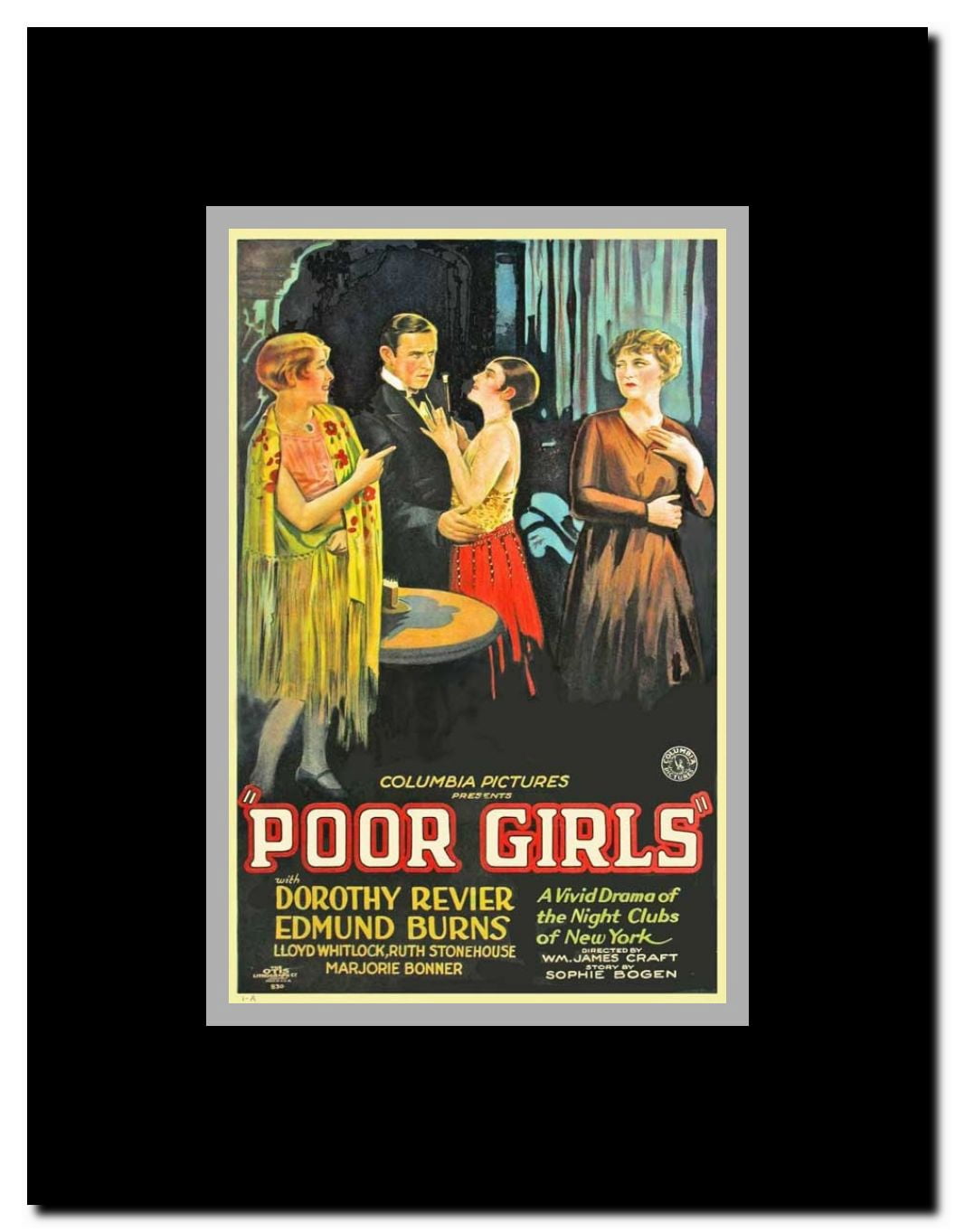 Poor Girls Framed Movie Poster