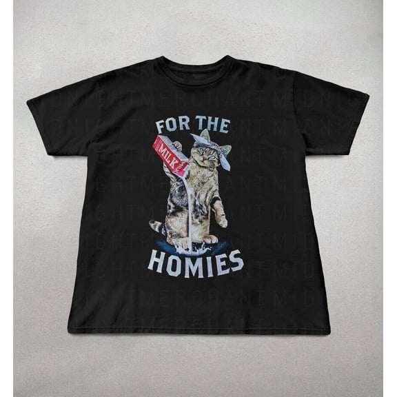 Poor one out for the Homies Cat T-Shirt, Unisex Cotton Shirts, Funny Cat shirts, Funny Shi