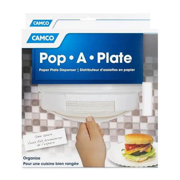 Pop A Plate Paper Camper Rv Storage Bbq White Kitchen Trailer Camping Camco