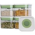 Pop Airtight Food Storage Containers with Time Recording Lids, BPAFree