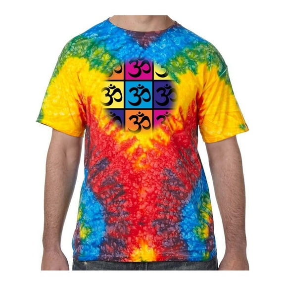 Pop Art AUM Tie Dye Tee Shirt - Woodstock, 2XL