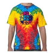Pop Art AUM Tie Dye Tee Shirt - Woodstock, Large