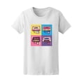 thumbnail image 1 of Pop Art Audio Cassette On Color Tee Women's -Image by Shutterstock, 1 of 2