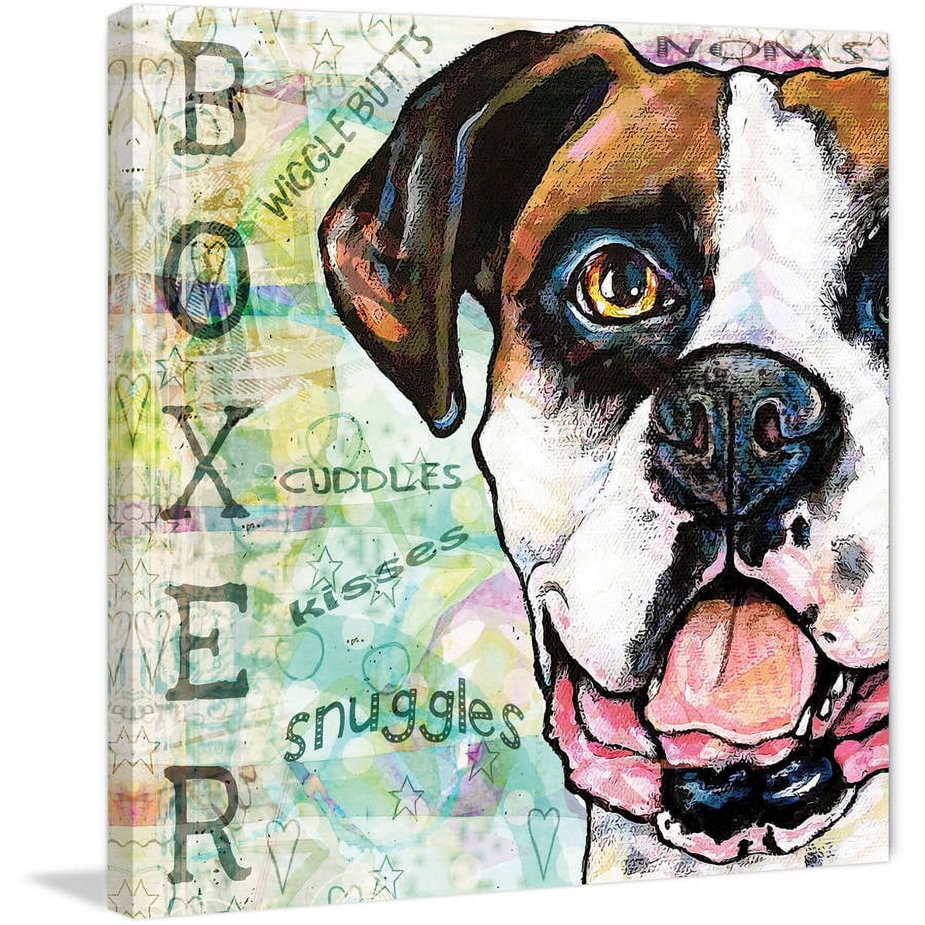 "Pop Art Boxer Mugshot" Painting Print on Wrapped Canvas