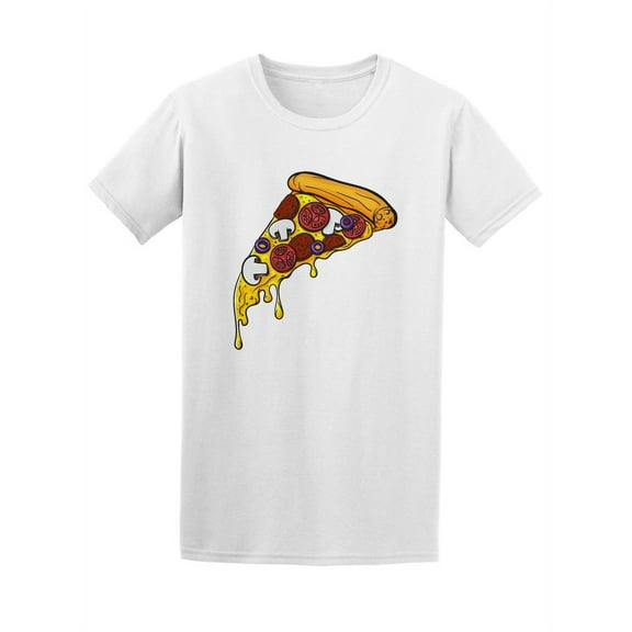 Pop Art Bright Colorful Pizza T-Shirt Men -Image by Shutterstock, Male x-Large