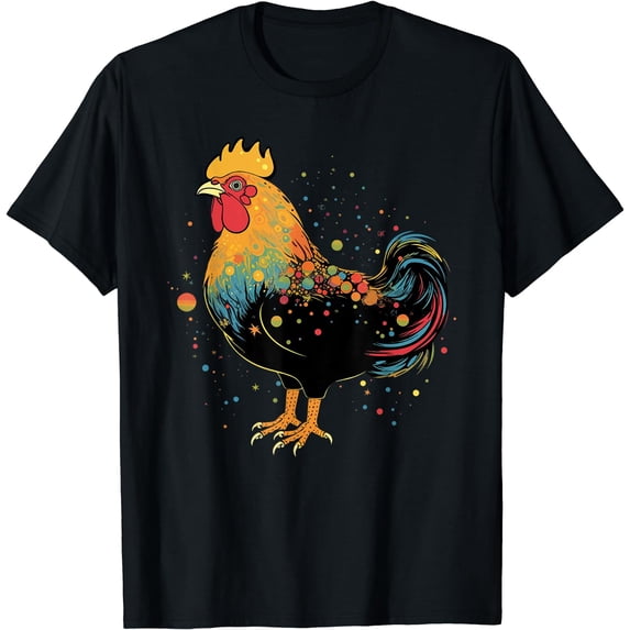 Pop Art Chicken Gifts Funny Chicken T-Shirt Black 2X-Large