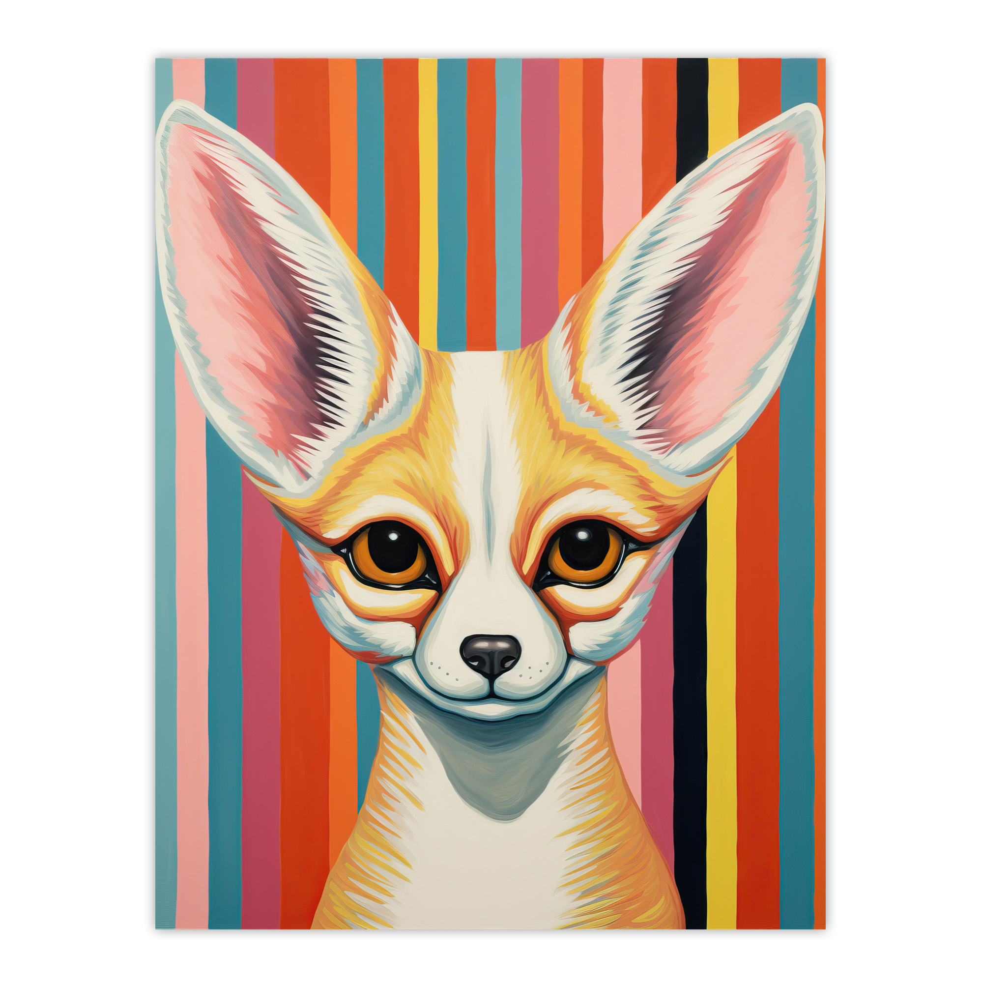 Pop Art Chihuahua Giant Ears Stripes Bold Vibrant Artwork Extra Large