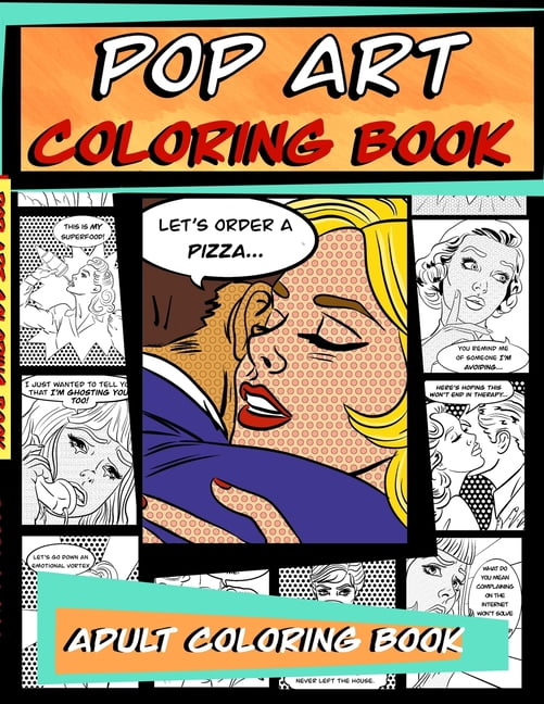 Pop Art Coloring Book: Adult Coloring Book (Paperback) by Retro Comics ...