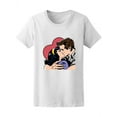 thumbnail image 1 of Pop Art Comic Kissing Couple Tee Women's -Image by Shutterstock, 1 of 2