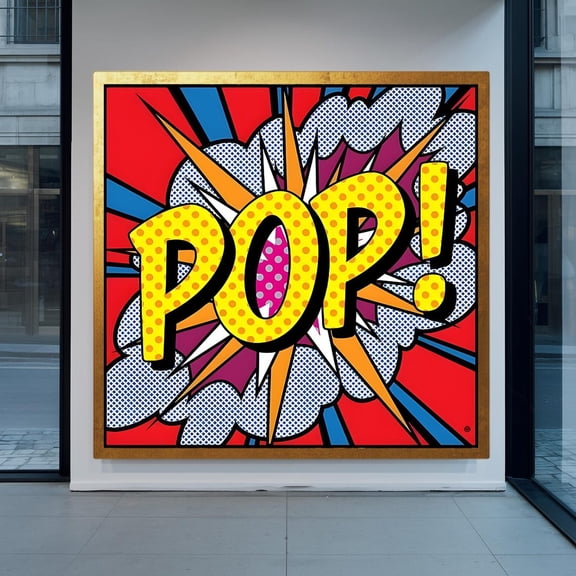 Pop Art Comic Style Explosion Retro Modern Wall Art Print, Unframed Paper Poster 8x10in