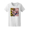 thumbnail image 1 of Pop Art Couple Embracing Tears T-Shirt Women -Image by Shutterstock, Female Small, 1 of 2