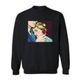 thumbnail image 1 of Pop Art Couple In Love Sweatshirt Women -Image by Shutterstock, Female Medium, 1 of 4