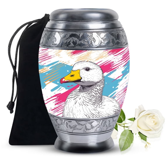Pop Art Duck Splash Cremation Urns, Memorial Urns For Human Ashes Adult, Urn For Ashes For Women, Decorative Urns For Mom Ash, Funeral Urns For Adult Ashes Men, Burial Urns For Cremated Remains 10inch