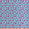 thumbnail image 1 of Pop Art Fabric by the Yard, Retro 50s 60s Style Image with Hearts Abstract Polka Dots Art Print, Decorative Upholstery Fabric for Sofas and Home Accents, Hot Pink and Turquoise by Ambesonne, 1 of 4
