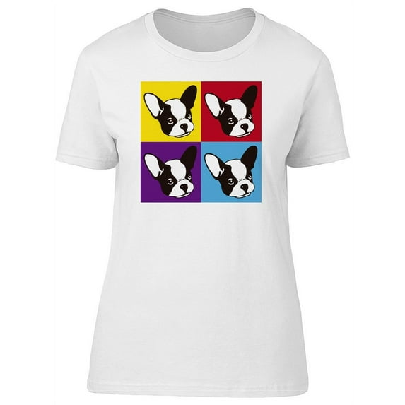 Pop Art French Bulldog T-Shirt Women -Image by Shutterstock, Female Large