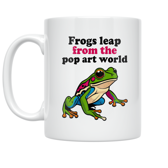 Pop Art Frog Design - Animal Lover - 11 oz Ceramic Coffee Mug