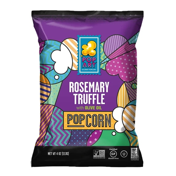 Pop Art Gourmet Popcorn Rosemary Truffle -- 4 oz Pack of 2